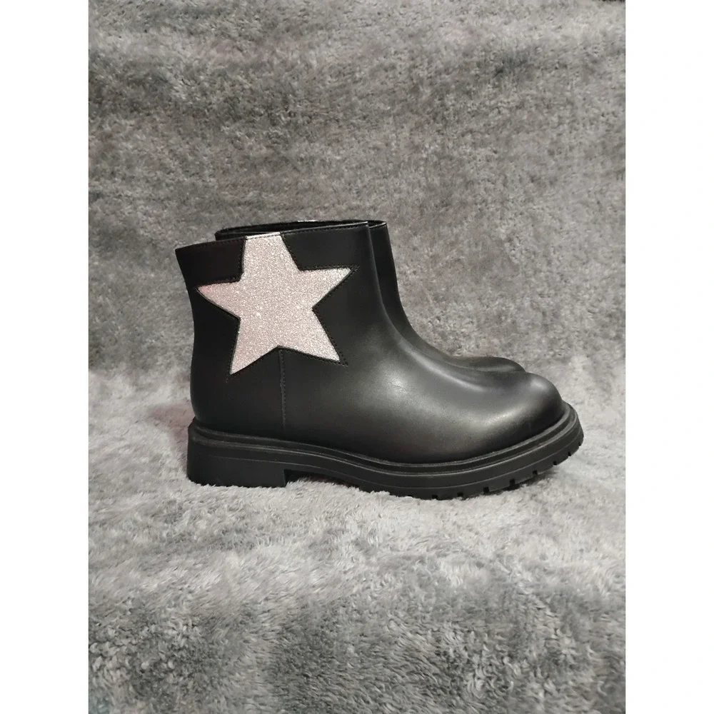 Wonder Nation Toddler And Girls Glitter Star Chelsea Boots Size 6